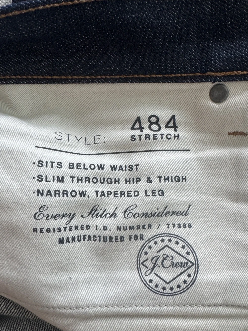 J. Crew selvedge Dark Indigo Jeans